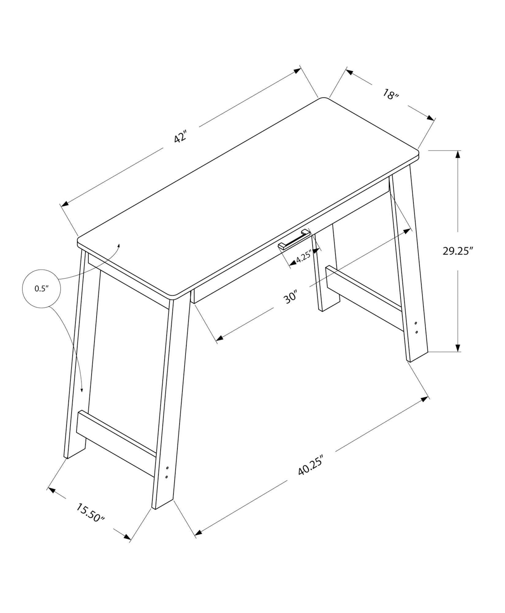 Stylish Design Computer Desk For Home Office Storage Drawers, Contemporary & Modern 8th Street