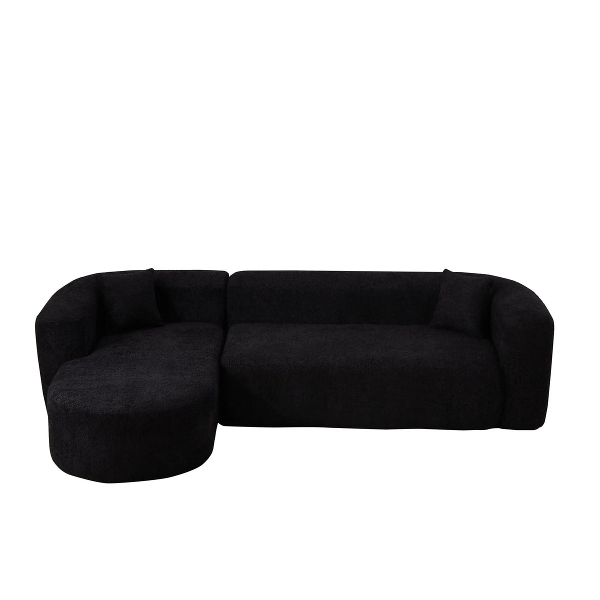 L - Shape Boneless Cloud Couch With 2 Throw Pillows For Living Room Home Essentials