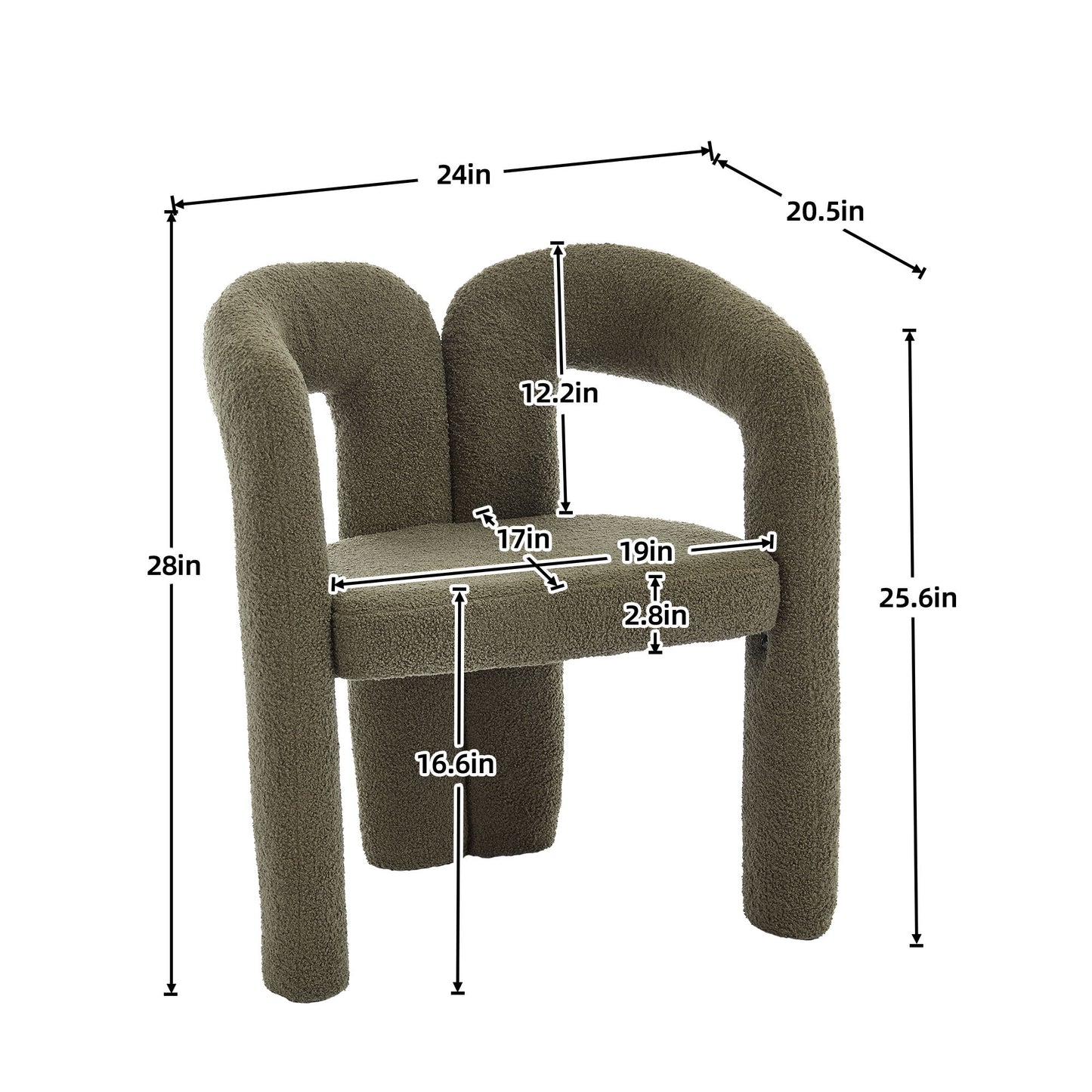 Coolmore Contemporary Designed Accent / Dining Chair With Armrests Home Essentials