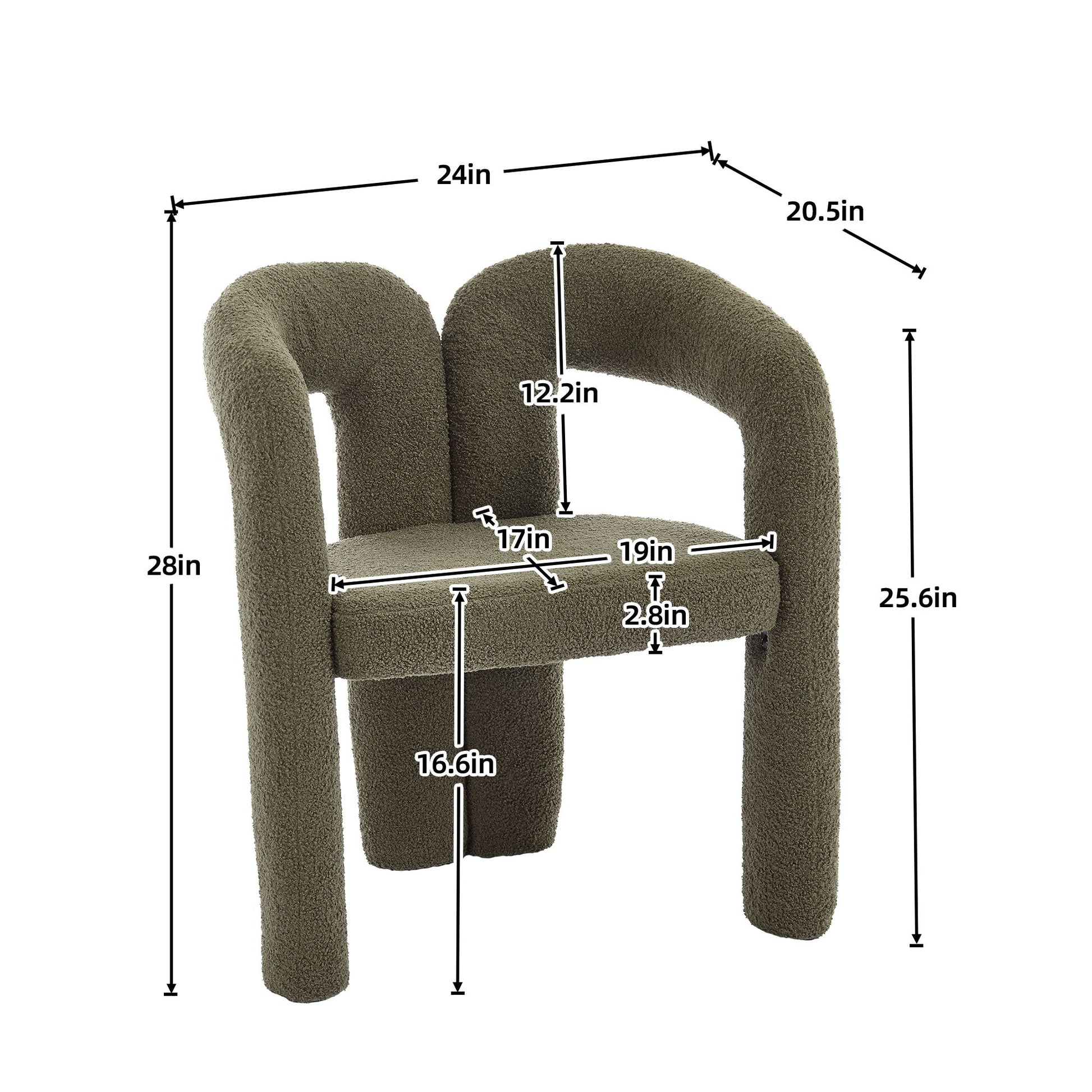 Coolmore Contemporary Designed Accent / Dining Chair With Armrests Home Essentials