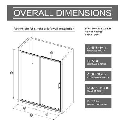 Sliding Shower Door With And Handle - Chrome Daily Nest