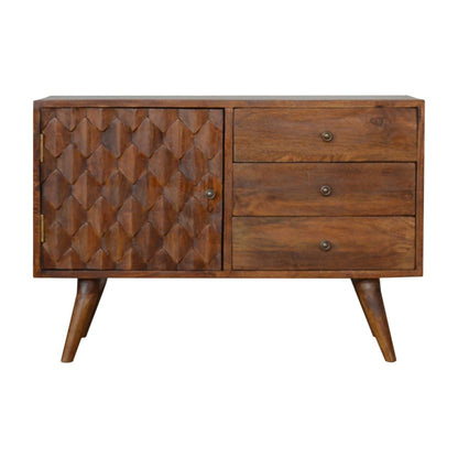 Solid Wood Carved Sideboard Artisan Furniture