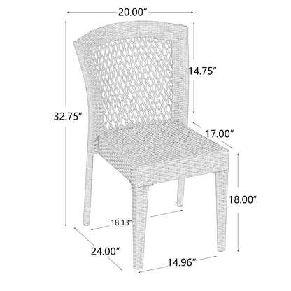 Farley - Stacking Sidechair (Set of 2) With Open Backrests - Gray Noble House
