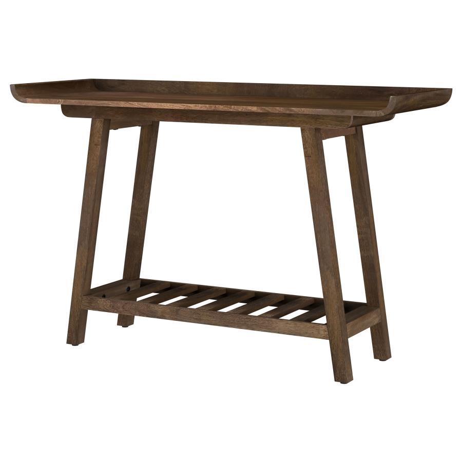 Ornelas - Console Table With Slatted Shelf - Mango Brown Coaster Fine Furniture