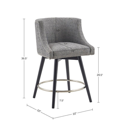 Mateo - Swivel Counter Stool - Gray JLA