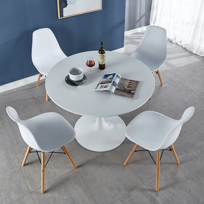 Tulip Table Mid-Century Dining Table With Round MDF Table Top, Pedestal Dining Table, End Table Leisure Coffee Table Home Essentials