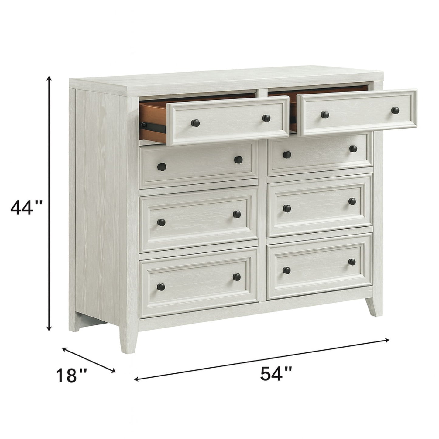 8 Drawer Dresser With Framed Fronts And Smooth Metal Glides Home Essentials