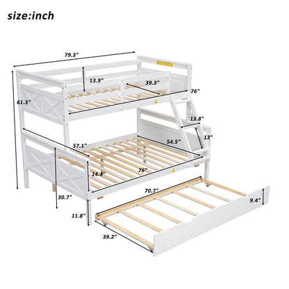 Bunk Bed With Ladder And Safety Guardrail Hearth and Haven
