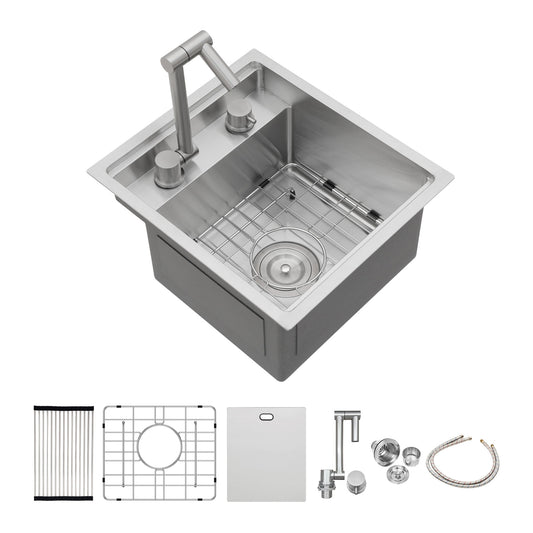 Modern Undermount Bar Sink With Folding Faucet Daily Nest