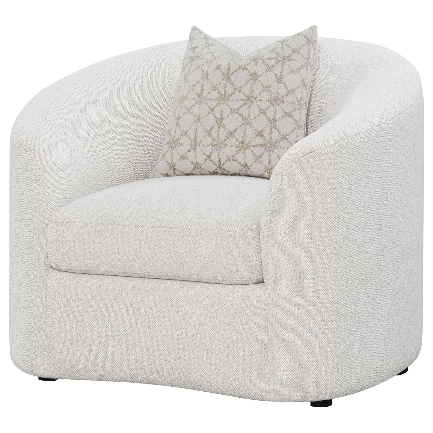 Rory - Sloped Arms Chair With Pillow - White Furniture Max