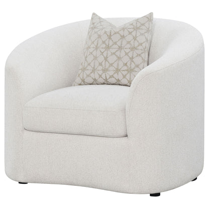 Rory - Sloped Arms Chair With Pillow - White Furniture Max