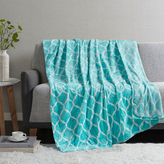 Ogee - Oversized Throw - Aqua