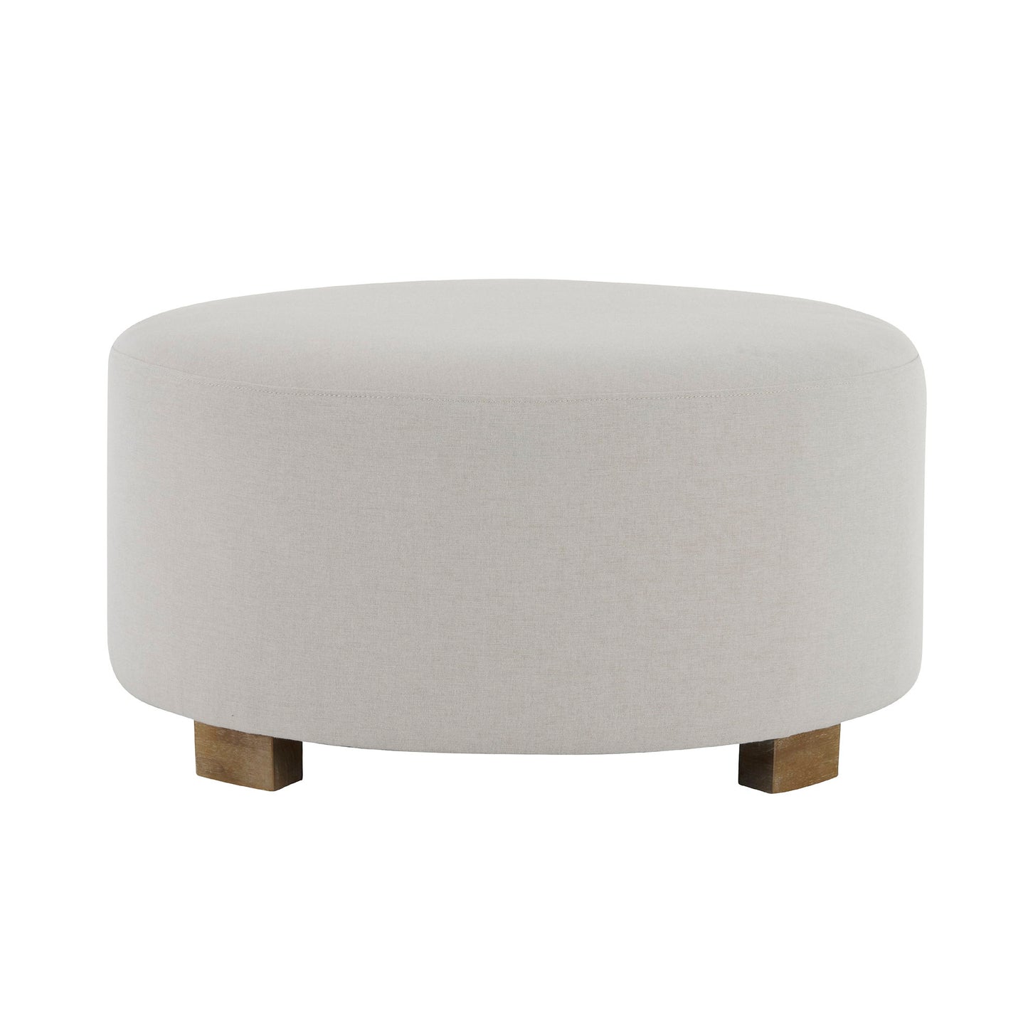 Round Ottoman, Minimalist Footstool - White Noble House