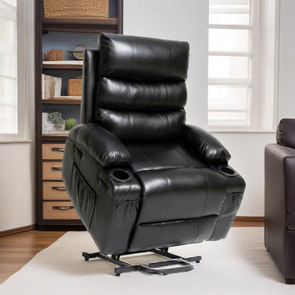 Large Size Electric Power Lift Recliner Chair Sofa With 8 Point Vibration Massage And Lumbar Heat Home Essentials