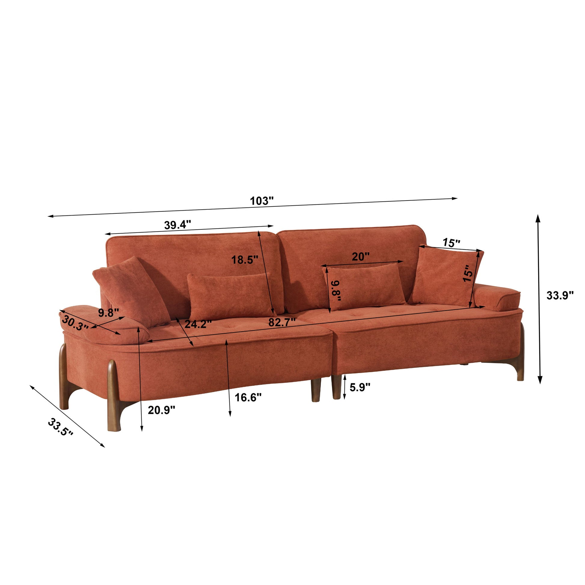 Comfortable Deep Seated Sofa With Pillows Home Essentials