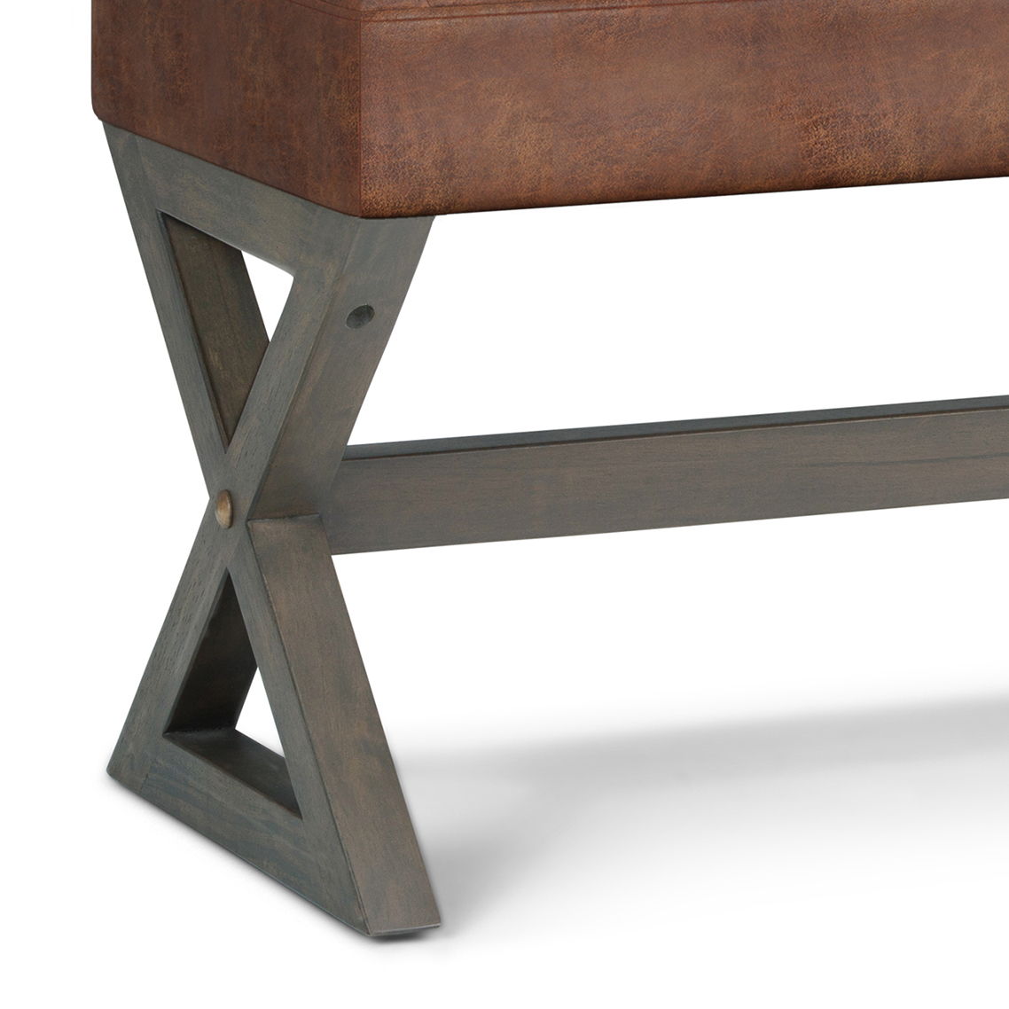 Salinger - Large Upholstered Ottoman Bench Simpli-Home