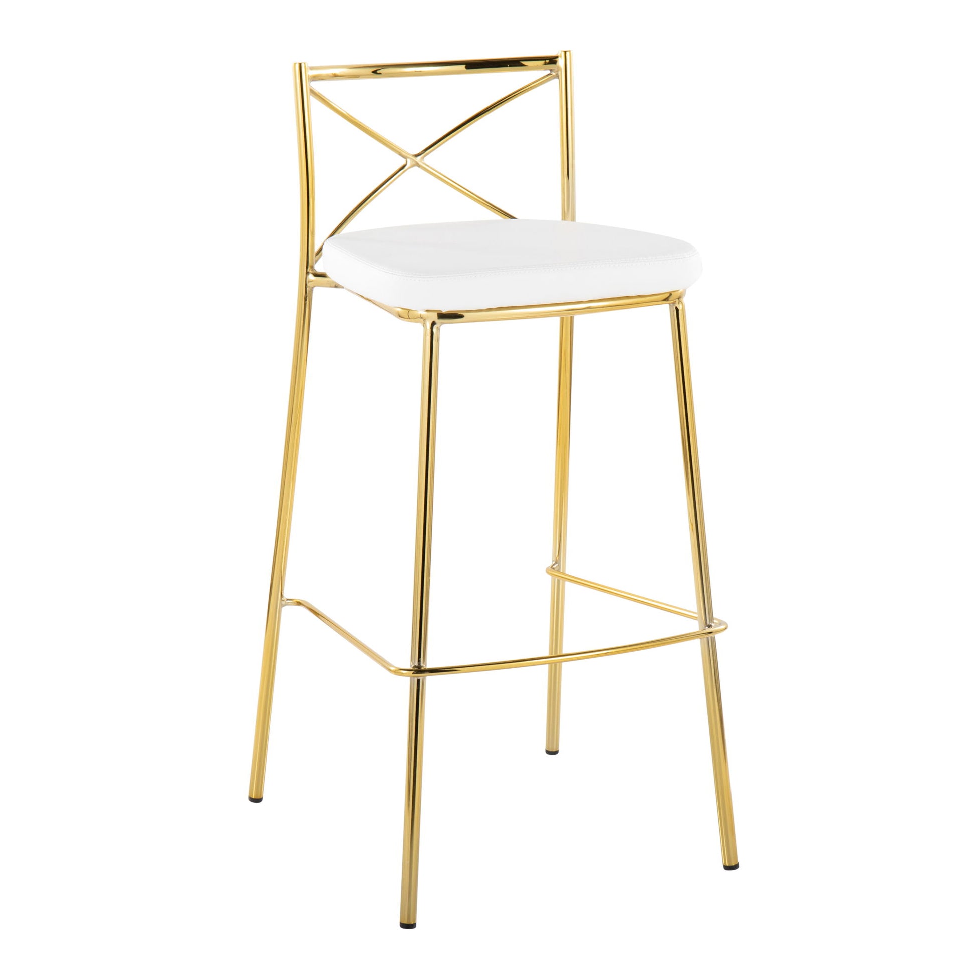 Modern Charlotte - Contemporary Fixed Height Barstool (Set of 2) Lumi Source