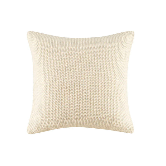 Bree Knit - Square Pillow Cover - Ivory