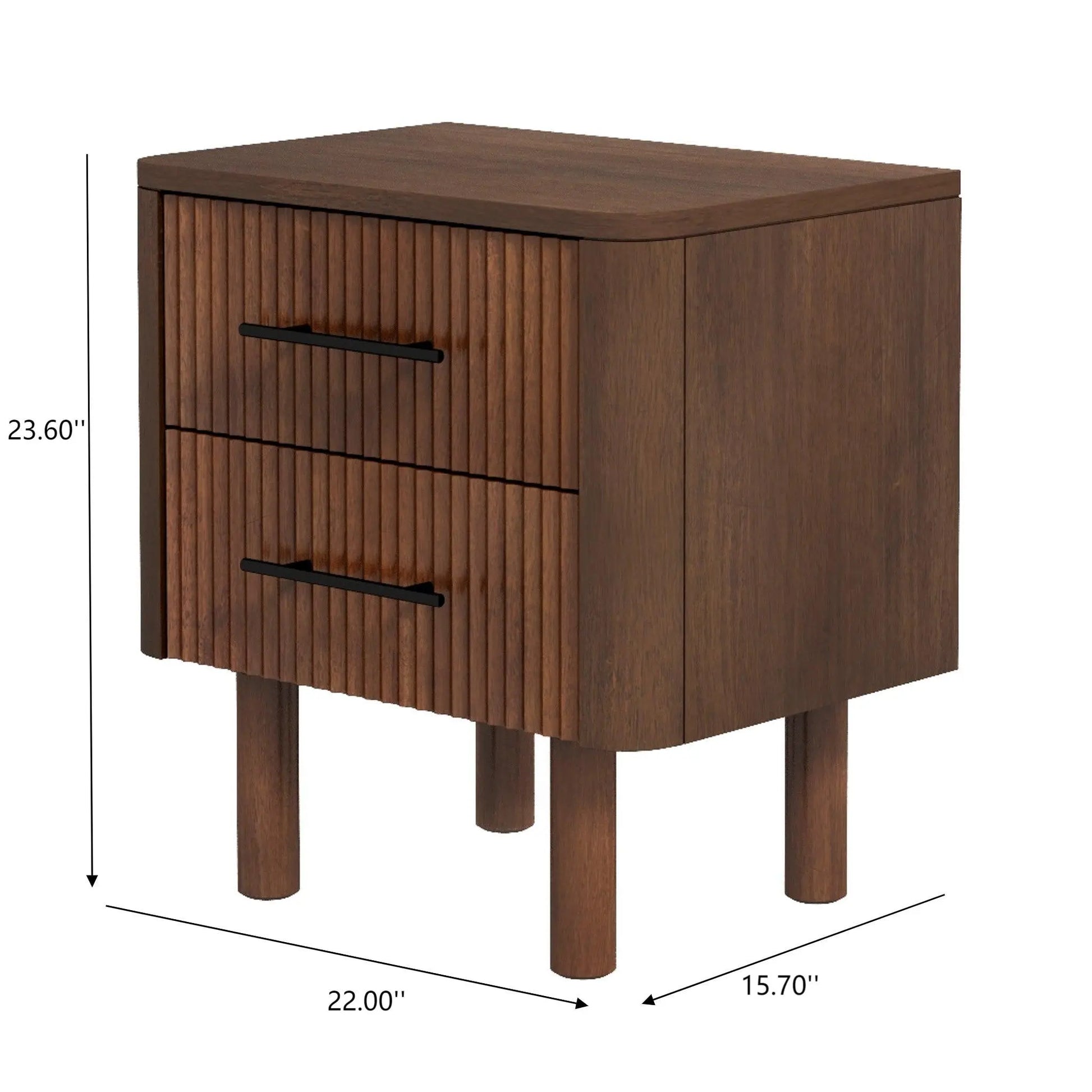 Logan - Nightsd Bed Side Tables With 2 Drawers - Brown Ashcroft Furniture