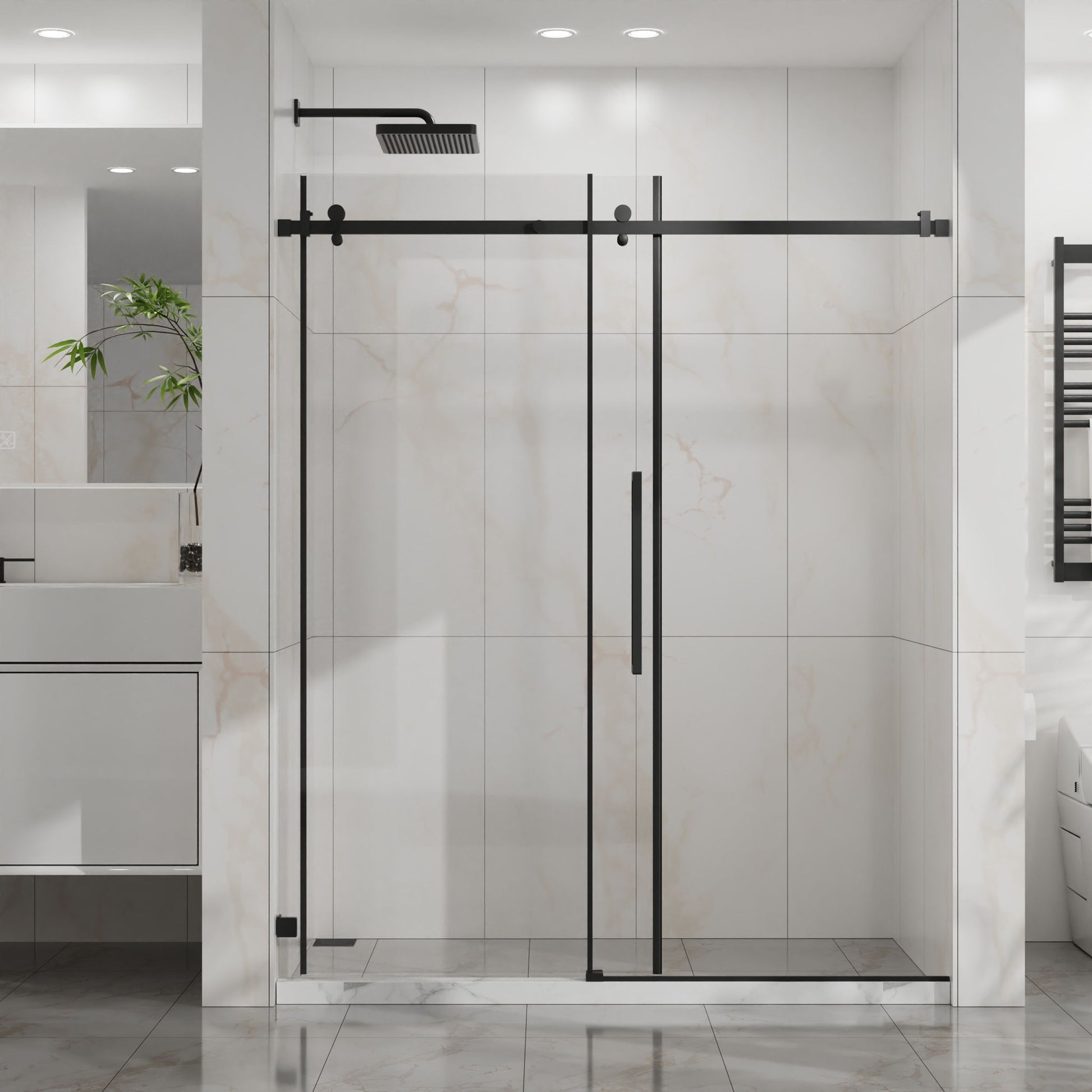 Frameless Tub Sliding Shower Door With Easy Clean Coating Daily Nest