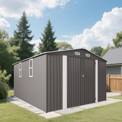 Large Outdoor Storage Shed With Lockable Door, Air Vent Daily Nest