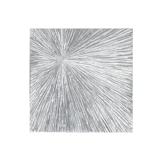 Sunburst - 100% Hand Painted Dimensional Wall Decor - Silver Madison Park Signature
