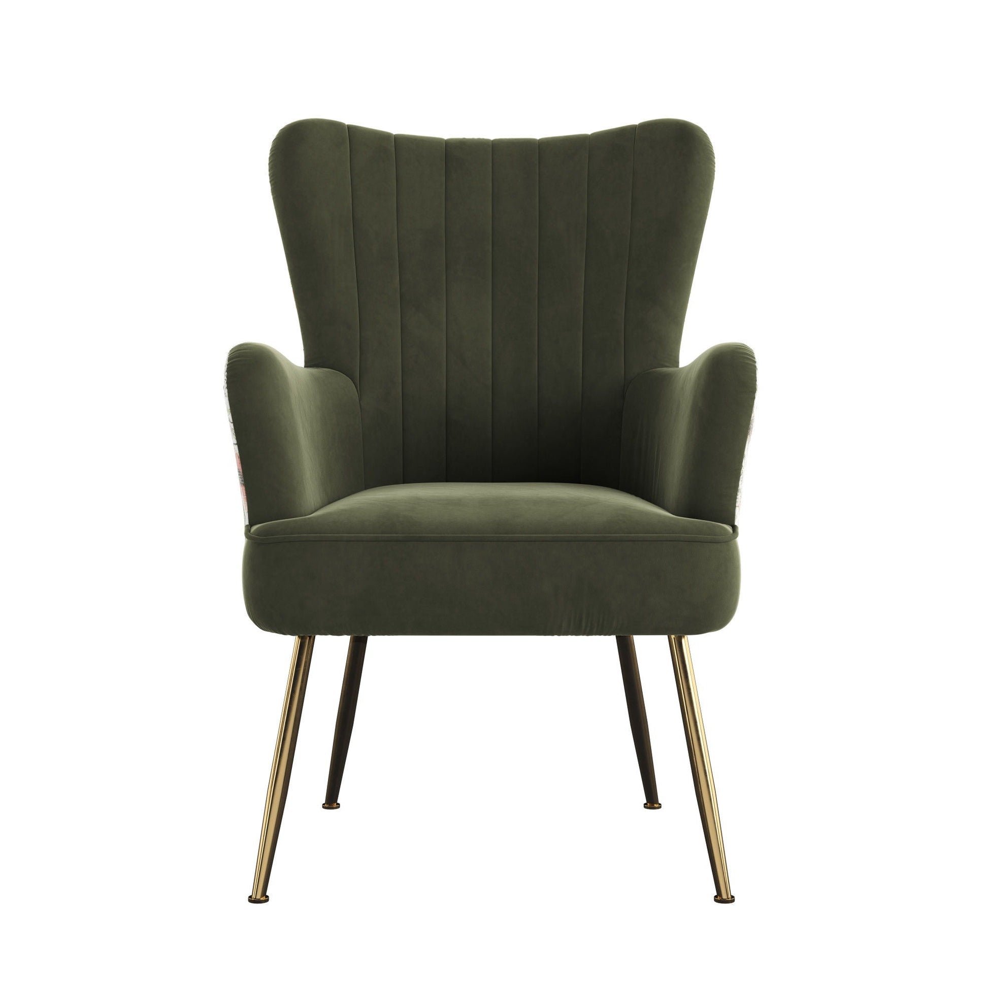 Accent Chair With Unique Print Fabric Emerald Home