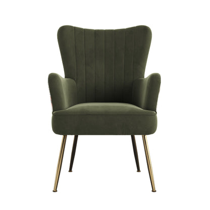 Accent Chair With Unique Print Fabric Emerald Home