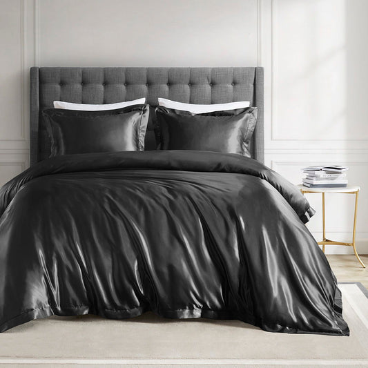 Satin Luxury - Comforter Set - Black