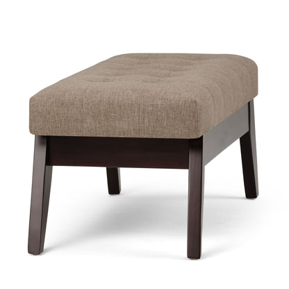 Draper - Upholstered Mid Century Tufted Ottoman Bench Simpli-Home