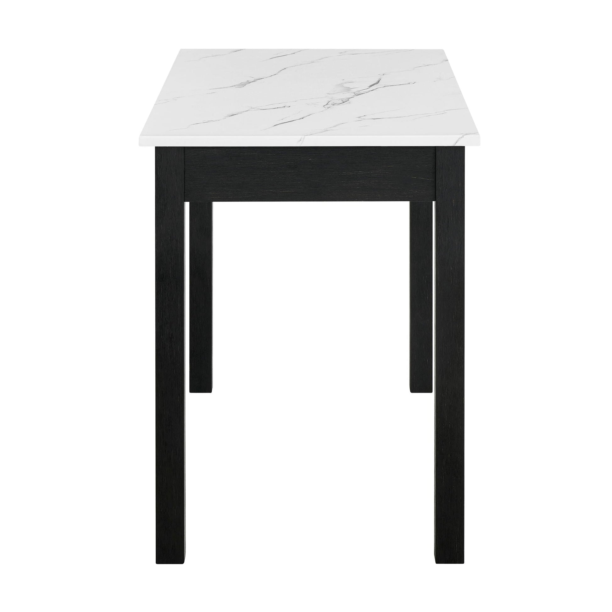 Rylee - Faux Marble Desk - Black / White Crown Mark