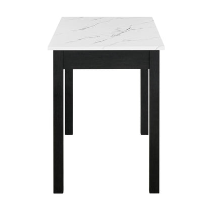 Rylee - Faux Marble Desk - Black / White Crown Mark