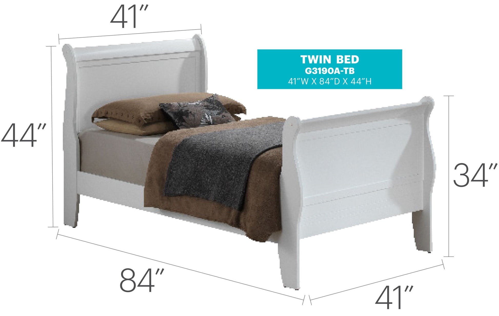 Panel Sleigh Bed Glory Furniture