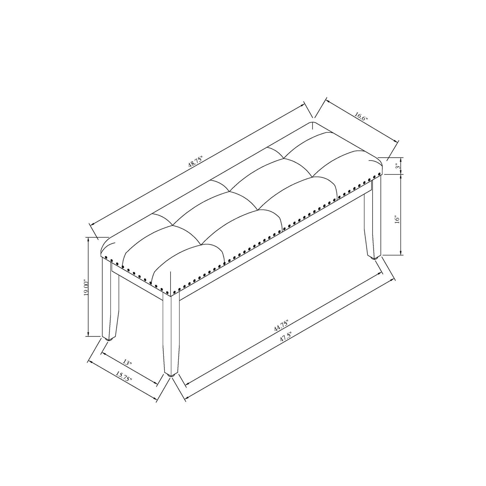 Oceanic - Dining Bench - Grey Global Furniture USA