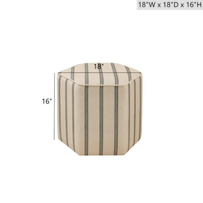 Accent Ottoman Printed Stripe JLA