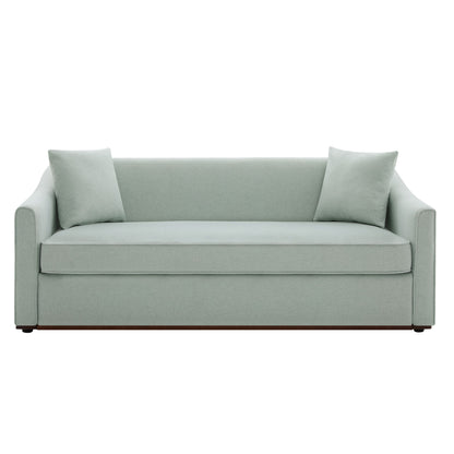 3 Seater Sofa With Wrap Around Armrests And Throw Pillows Noble House
