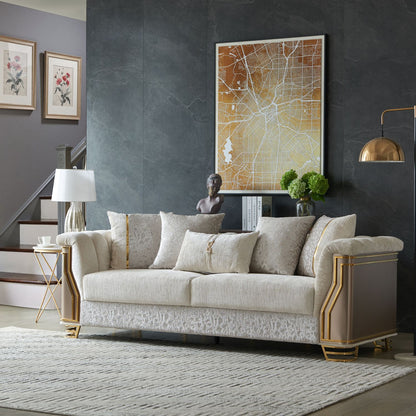 Chateau - Sofa - Cream / Brown Matrix Furniture Group