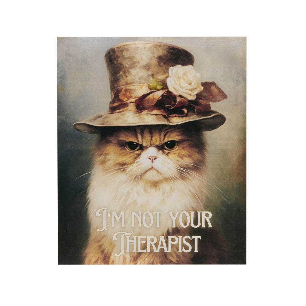 Grumpy Cats - I'm Not Your Therapist Canvas Wall Art - Multi