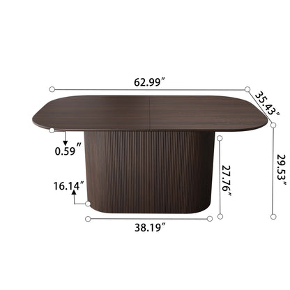 Modern Dining Table With Vertical Striped Legs Home Essentials