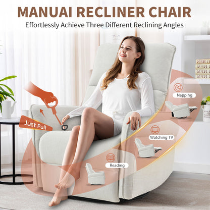 270° Power Swivel Rocker Glider Recliner Chair With USB Ports Home Essentials