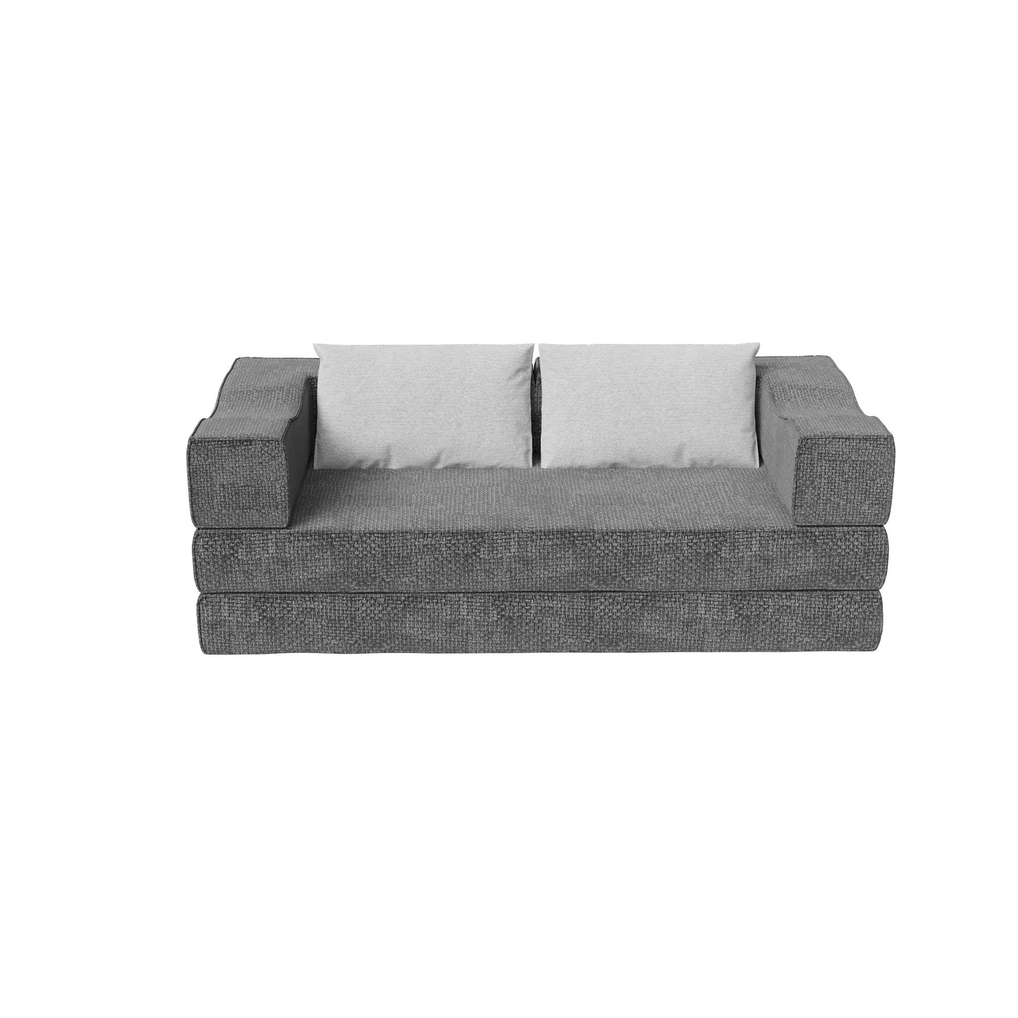 3 Seat Folding Floor Couch & King Size Bed Mattress Home Essentials