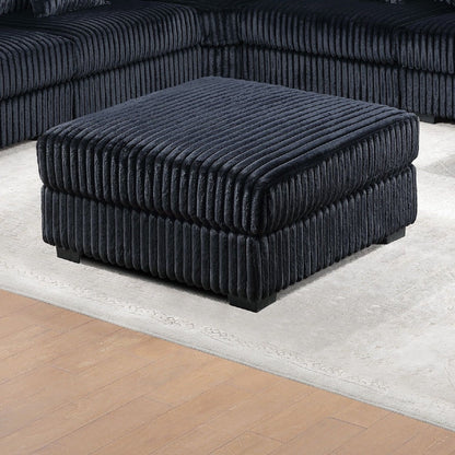 Soft Upholstered Ottoman - Black Home Essentials