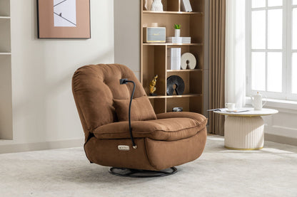 Power Recliner Swivel Glider USB Charger With Bluetooth Music Player, Sleep, Working, Game And Leisure Home Essentials