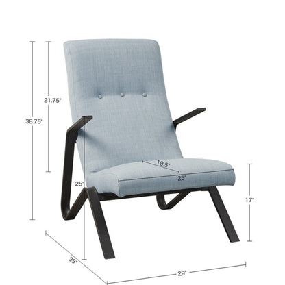 Manhattan - Accent Chair With High Back Support - Light Blue JLA
