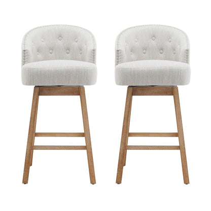 360 Degree Rotation Swivel Counter Stools (Set of 2) Noble House