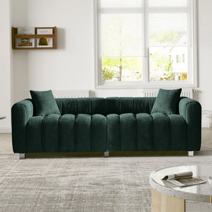 Modern 3 Seater Sofa With 2 Pillows Home Essentials