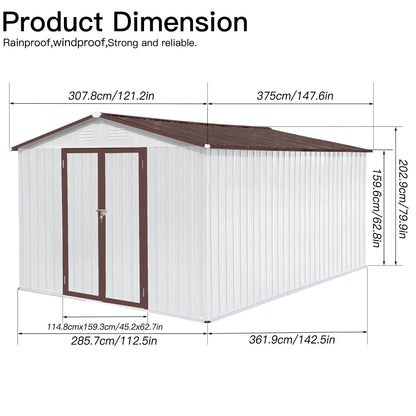 10' x 12' Garden Sheds Outdoor Storage Sheds