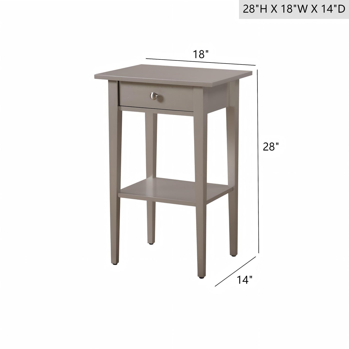Dalton - Nightstand - Silver Champagne Glory Furniture