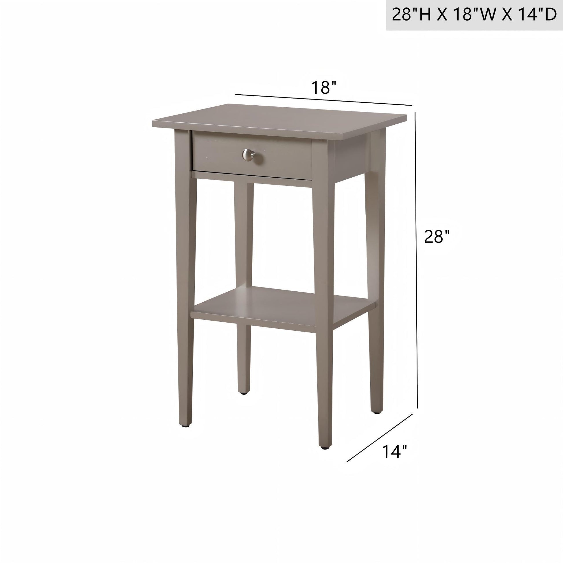 Dalton - Nightstand - Silver Champagne Glory Furniture