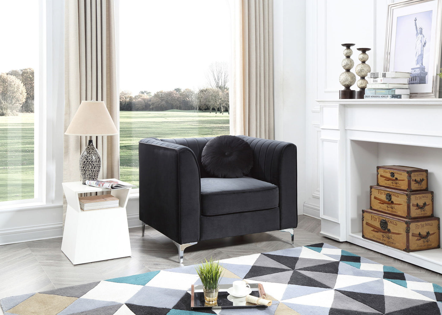 Contemporary Sloped Armchair Glory Furniture